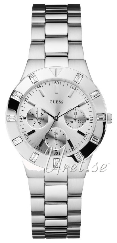 guess sporty silver colored/steel 0136.00 mm